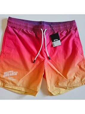 MSFTSRep Men's Swim Trunks Pink Small Drawstring Beach Pool Shorts NWT